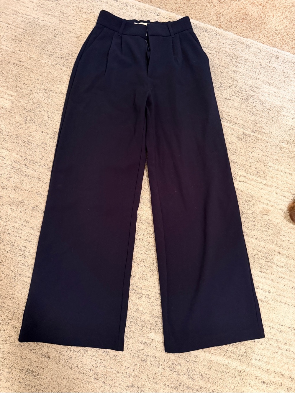 Abercrombie Sloane Tailored Wide Leg Black Trousers